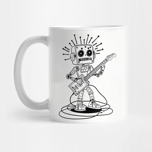 Guitar Player Robot Lines Mug